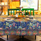 Eternal Rose Navy Blue Cotton Table Cloth – Floral Table Cover
