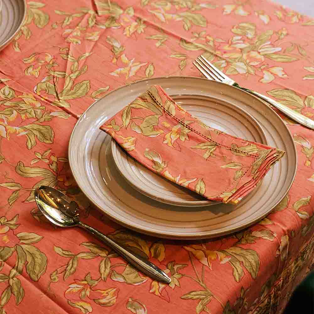 Sweet Pea - Coral - Table Napkins – Set of 6