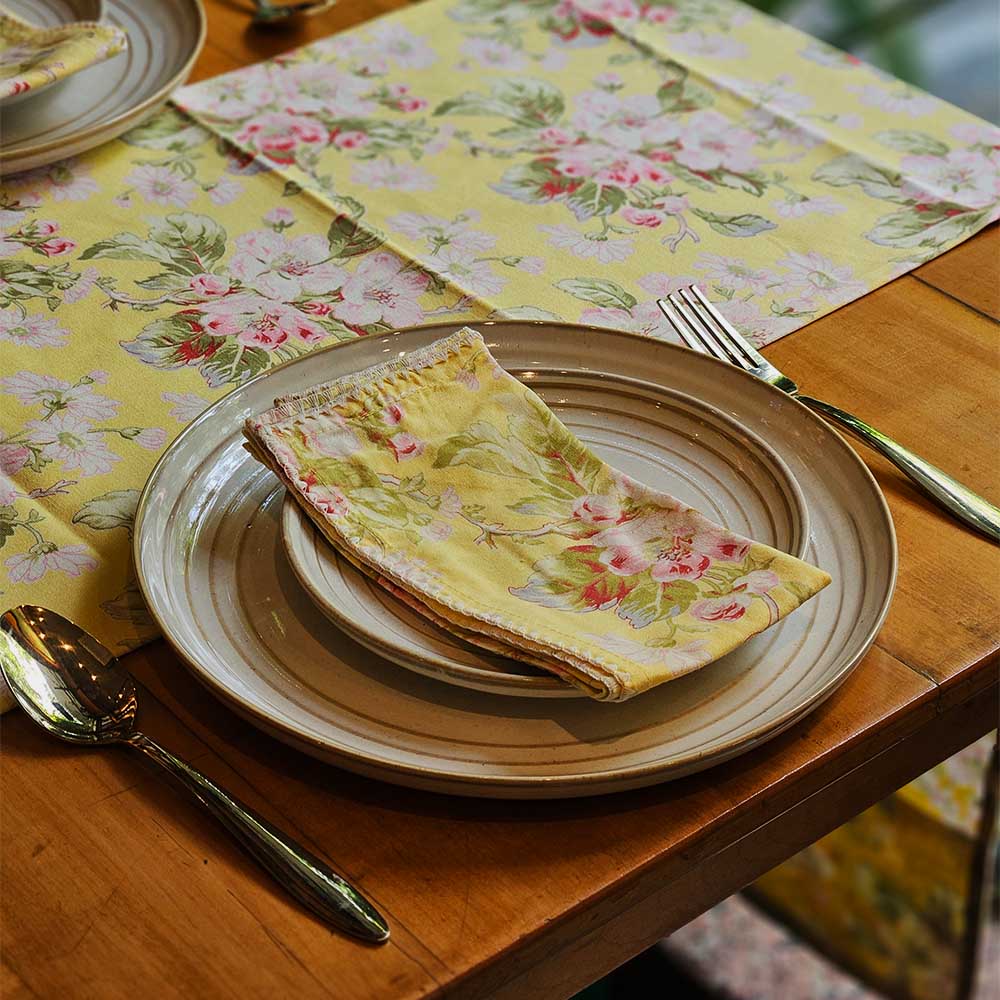 Apple Blossom - Yellow - Napkins – Set of 6