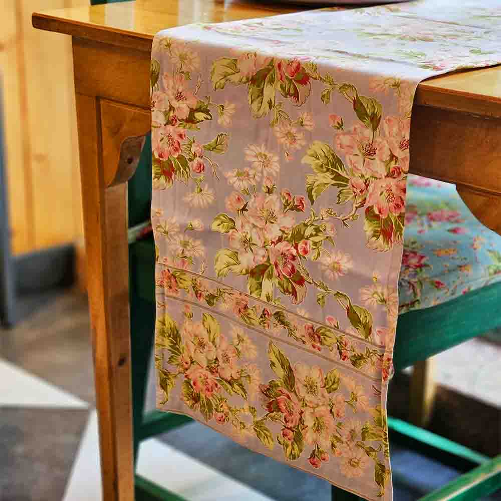 Apple Blossom Periwinkle - Table Runner