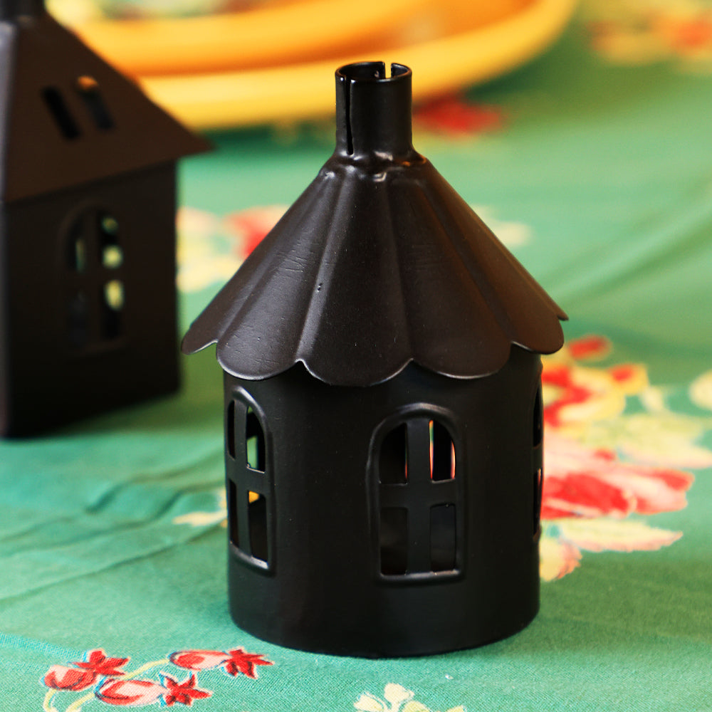 Yellow Marigold Matte Edit round metal name tag holder — durable reusable metal accessory for sustainable home or office décor