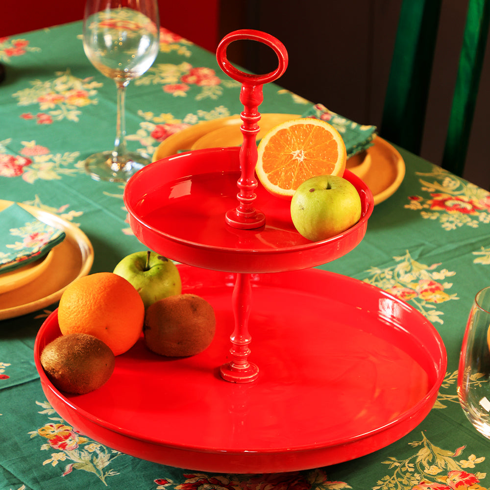 Mia - Metal Two-Tier Stand “Charlie” | Yellow Marigold Serveware