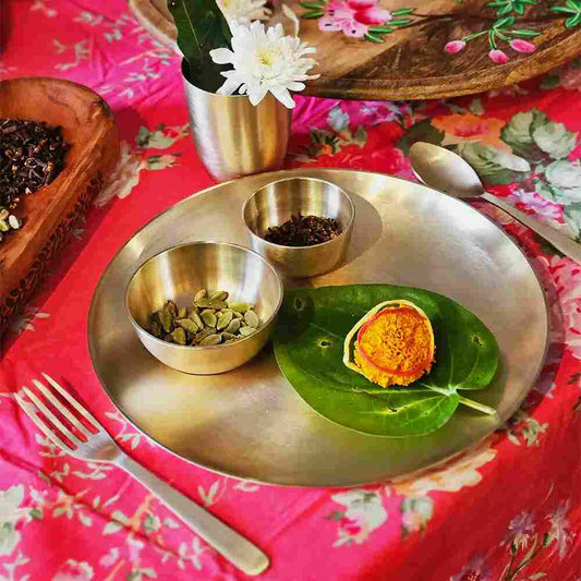 UMA Kansa Dinner Set - Handcrafted Pure Bronze Dinnerware